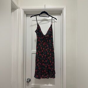 REALISATION PAR | SILK MINI DRESS | COWL NECK | MEDIUM